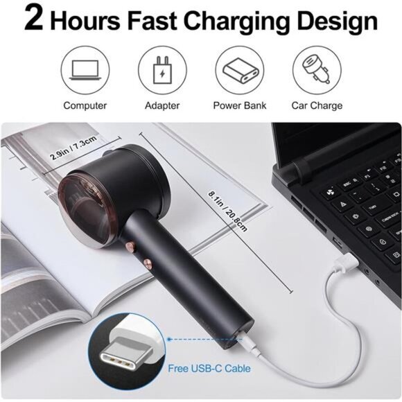 Fabric Shaver Rechargeable Lint Remover, Electric Lint Shaver with 3-Blades - Picture 6 of 7